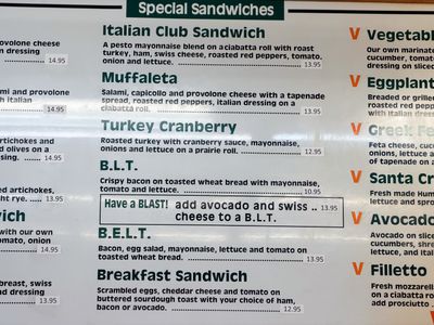 Zoccoli's Delicatessen menu 2
